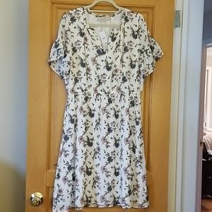 Cream floral dress